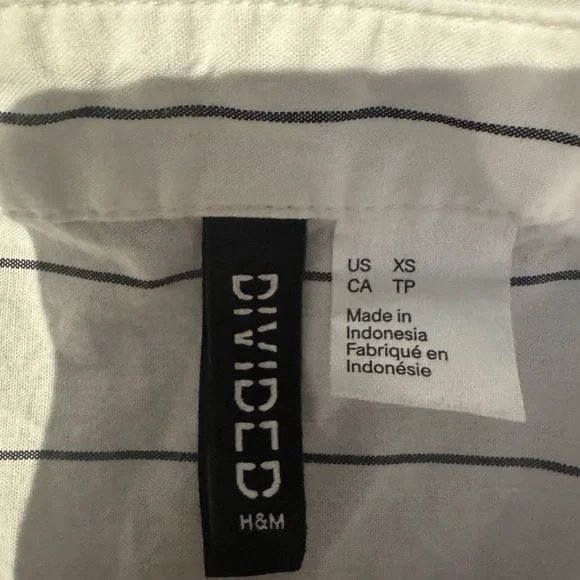 White Striped Button-Down Shirt - Picture 3 of 5
